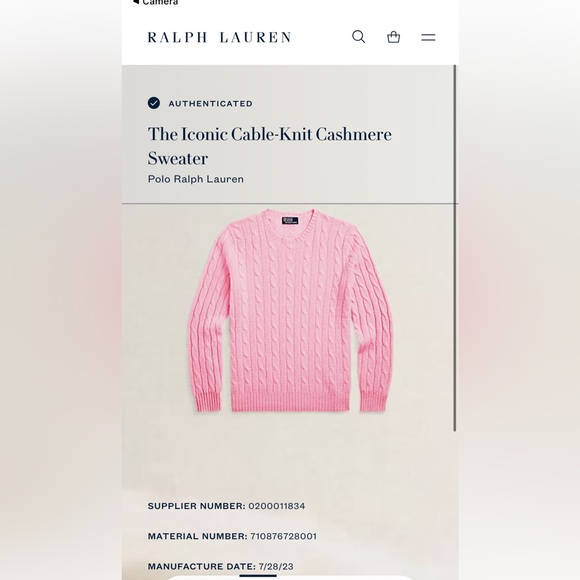 💥 SOLD💥 750$ - THE POLO RALPH LAUREN ICONIC CASHMERE SWEATER - Large - Picture 3 of 12